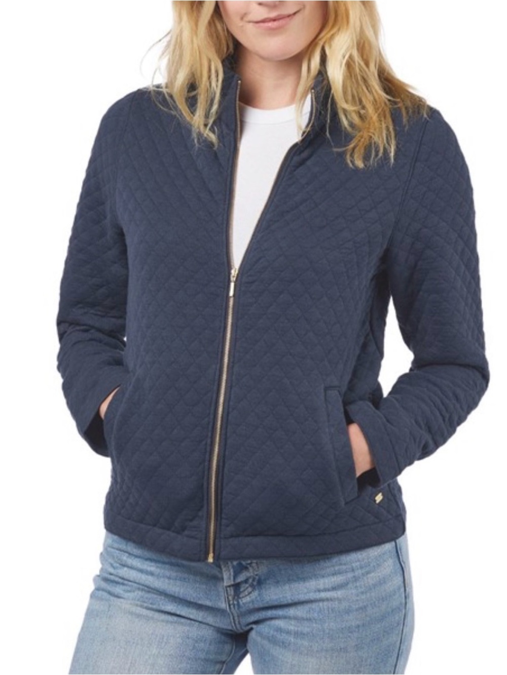 Landway Quilted Full-zip Sweater